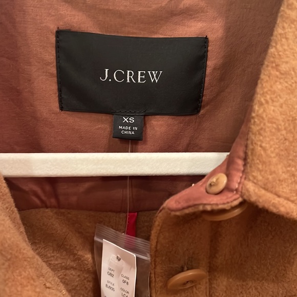 NWT J.Crew Camel Wool Shirt Jacket. XS - Picture 2 of 4